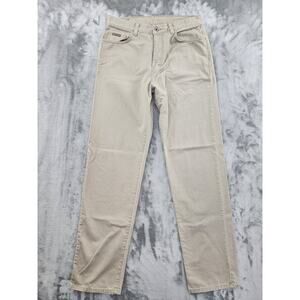 Vintage 80s Calvin Klein Khakis High Rise Button Fly Denim Jeans Size 9 Tan